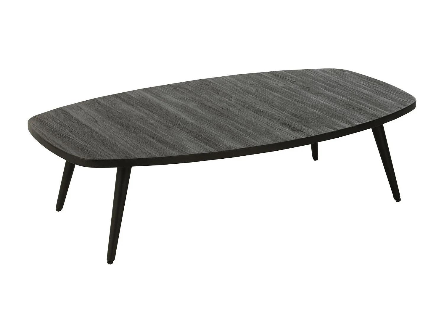 Table Basse en Bois "Teck" 120cm Noir