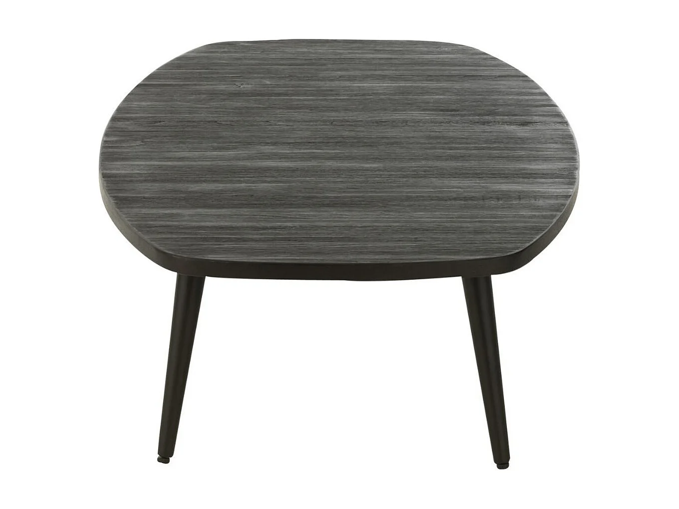 Table Basse en Bois "Teck" 120cm Noir