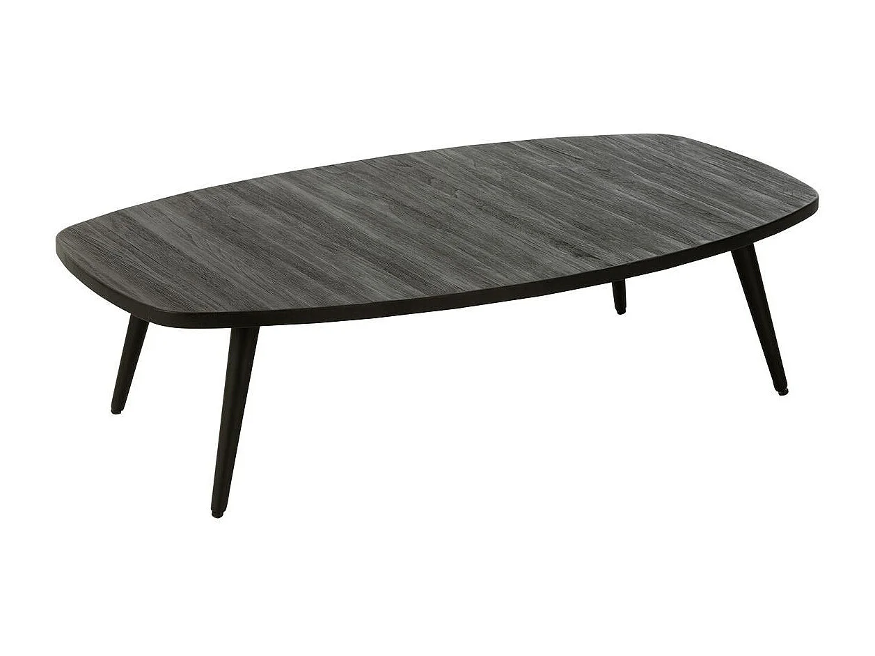 Table Basse en Bois "Teck" 120cm Noir