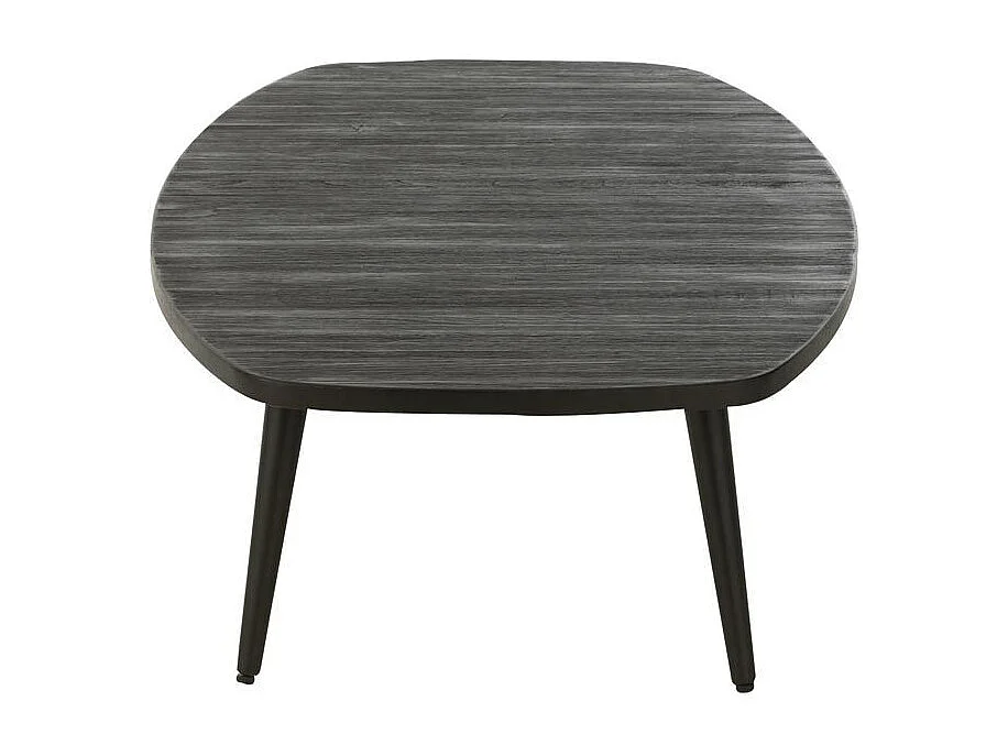 Table Basse en Bois "Teck" 120cm Noir