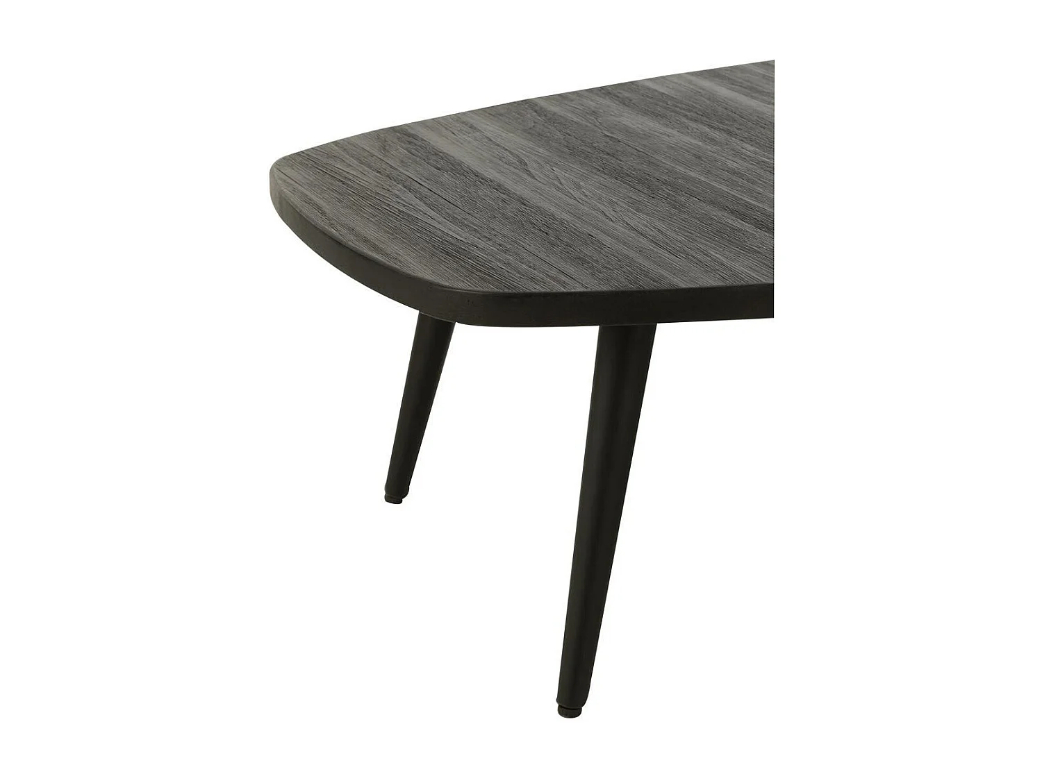 Table Basse en Bois "Teck" 120cm Noir