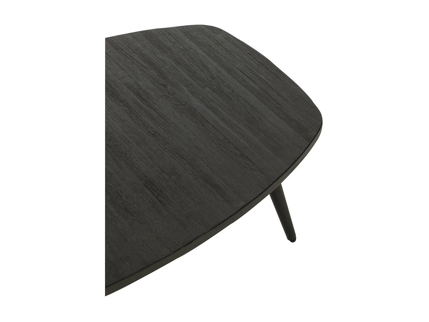 Table Basse en Bois "Teck" 120cm Noir