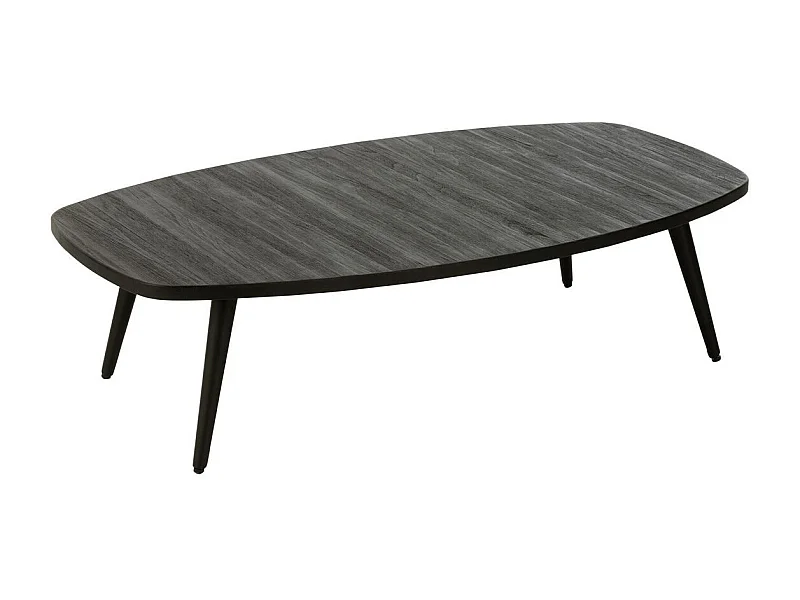 Table Basse en Bois "Teck" 120cm Noir