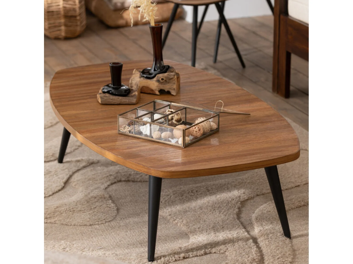 Table Basse en Bois "Teck" 120cm Naturel