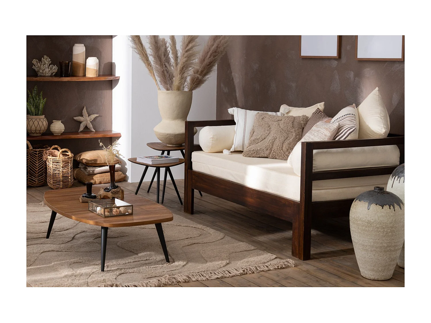 Table Basse en Bois "Teck" 120cm Naturel