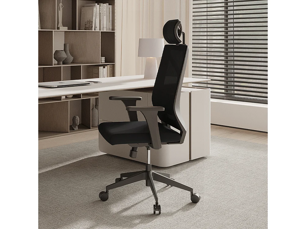 Sedia da ufficio ergonomica con ruote e braccioli - Pebbles