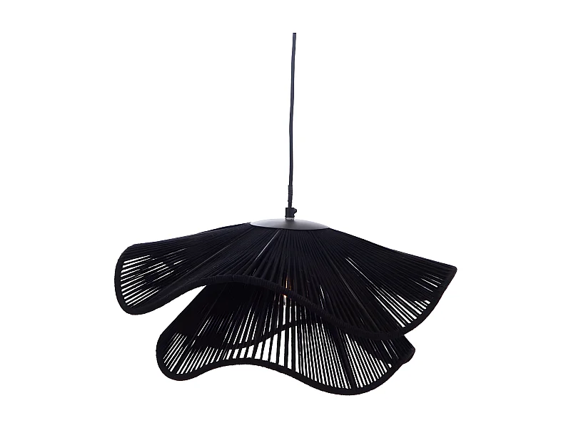 Suspension en coton noir 50 cm
