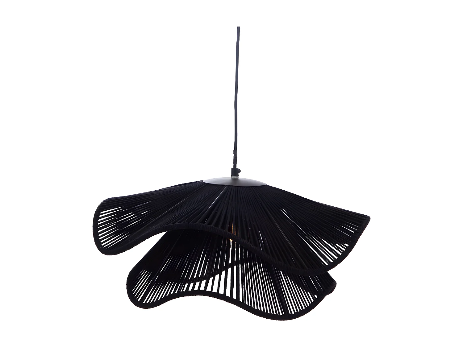 Suspension en coton noir 50 cm