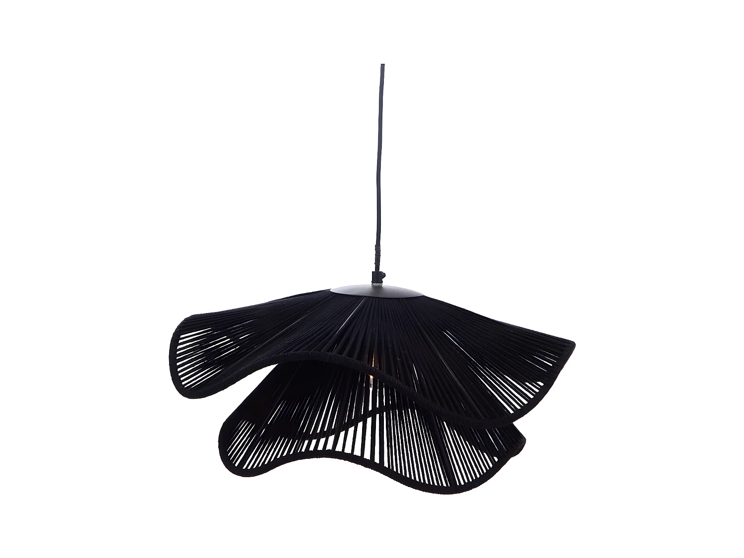 Suspension en coton noir 50 cm
