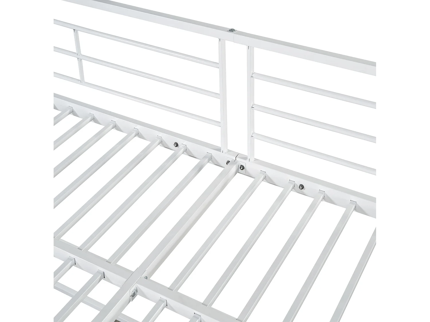 Lit mezzanine pour enfant 90x200cm - avec échelle de sécurité et rangements - Blanc
