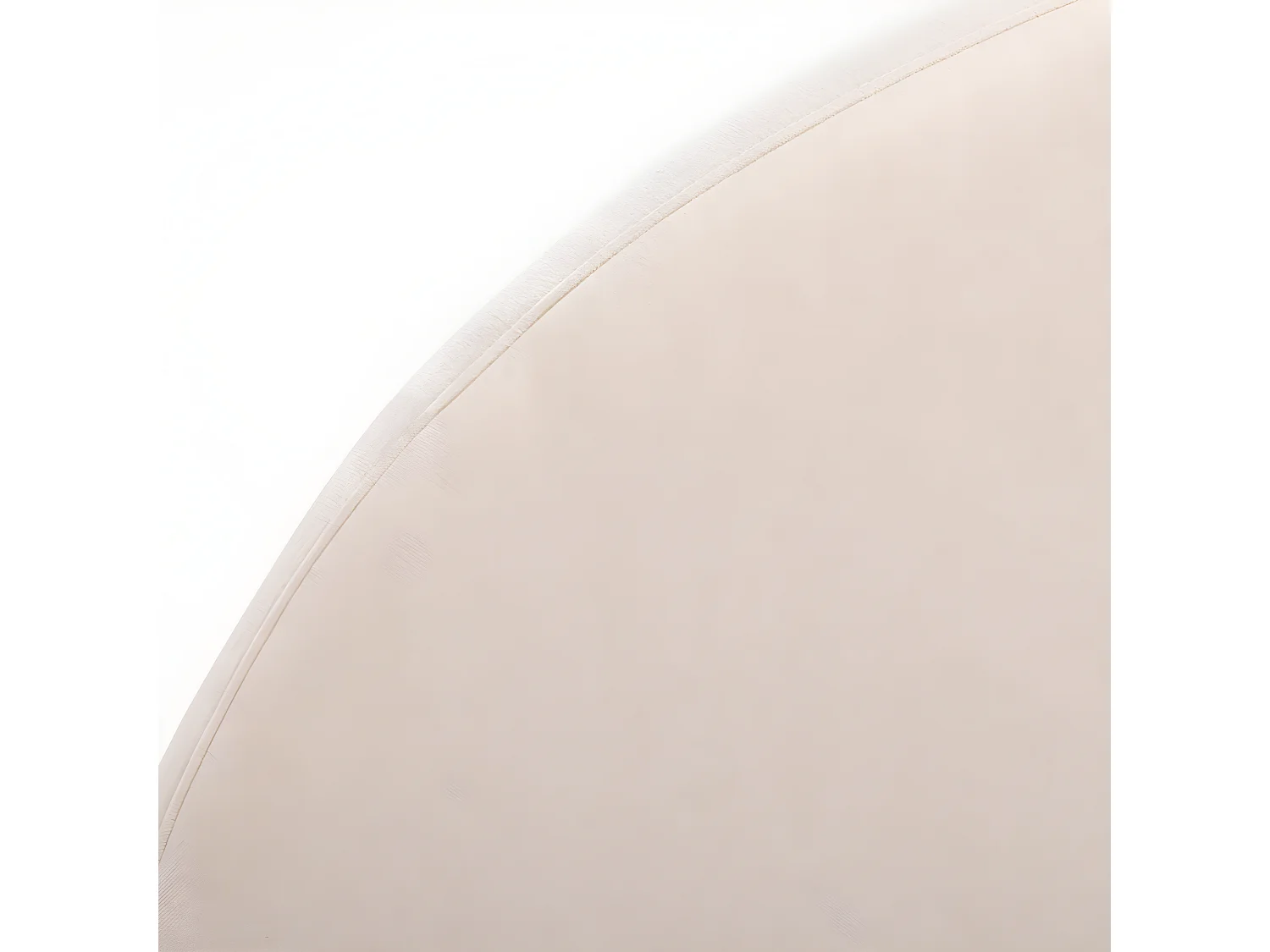 Noussa - Tête de lit en tissu chenille demi-lune L150cm - Écru