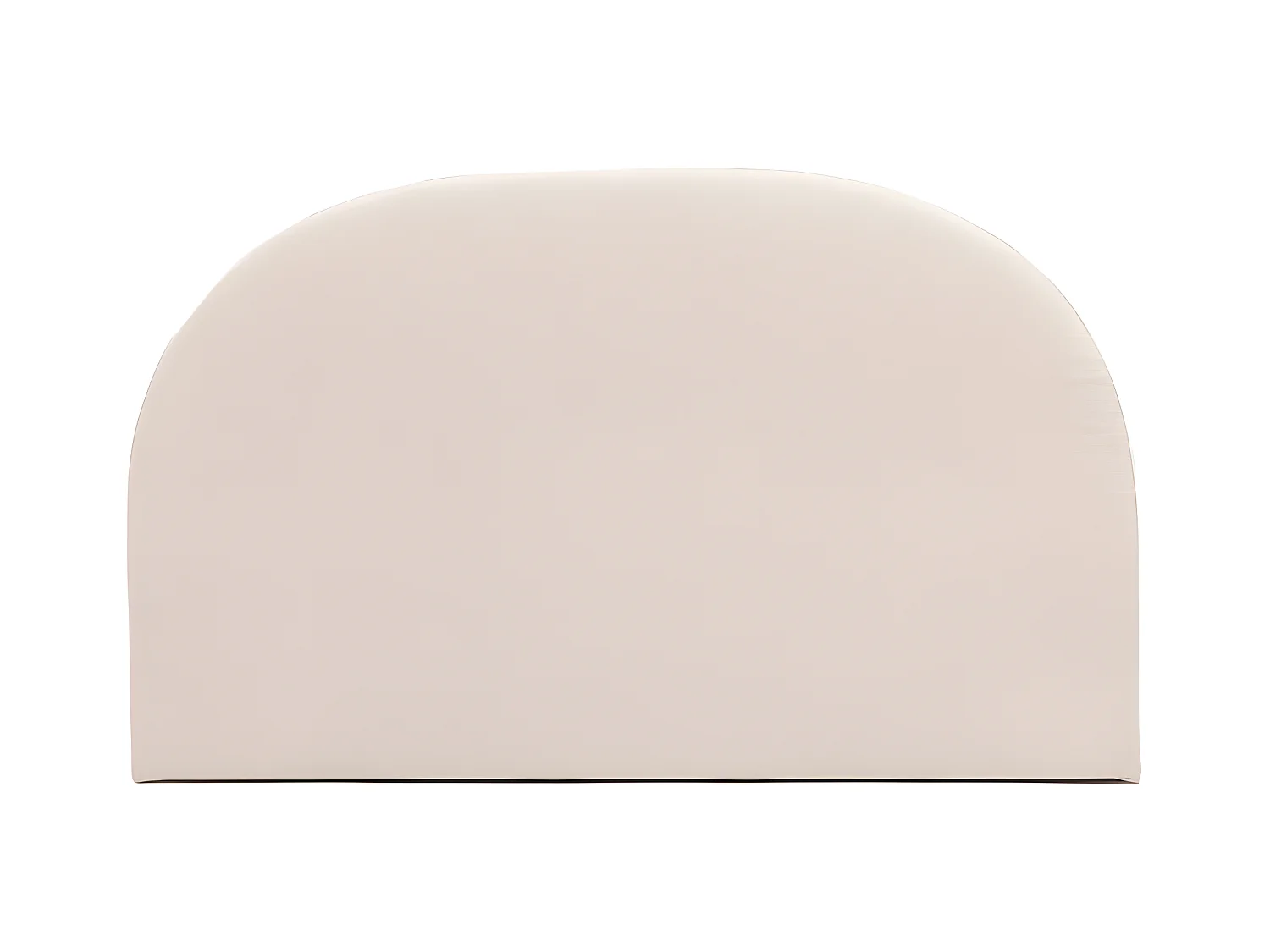 Noussa - Tête de lit en tissu chenille demi-lune L150cm - Écru