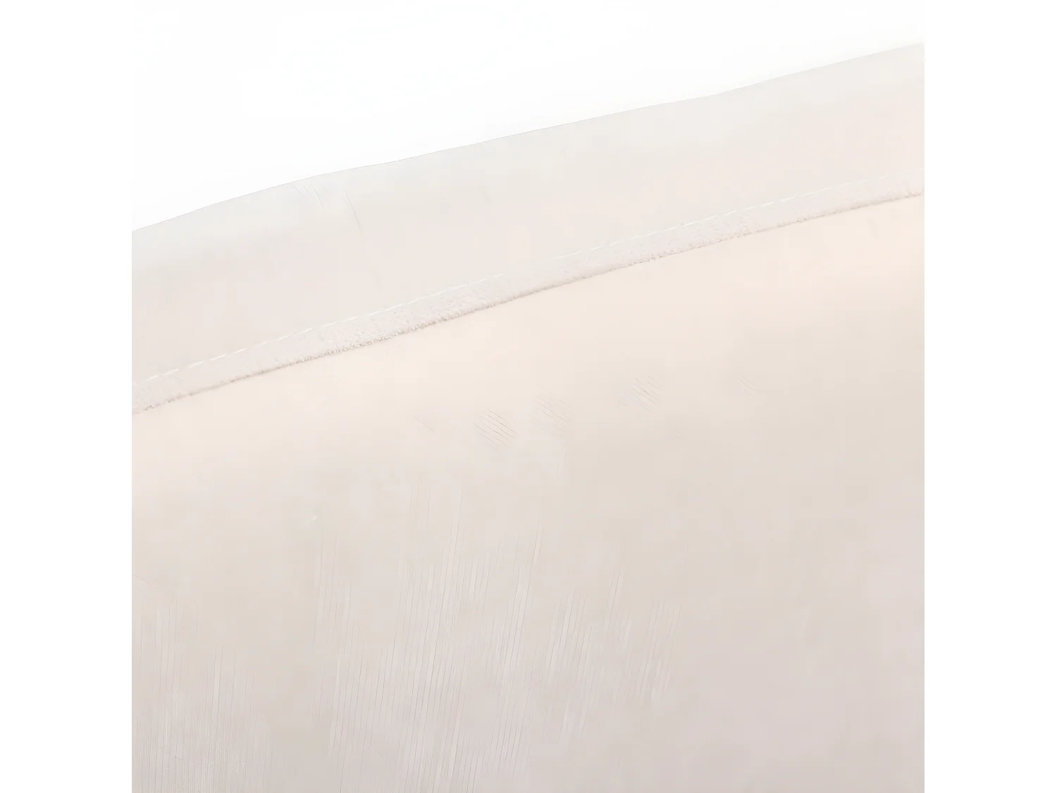 Noussa - Tête de lit en tissu chenille demi-lune L150cm - Écru