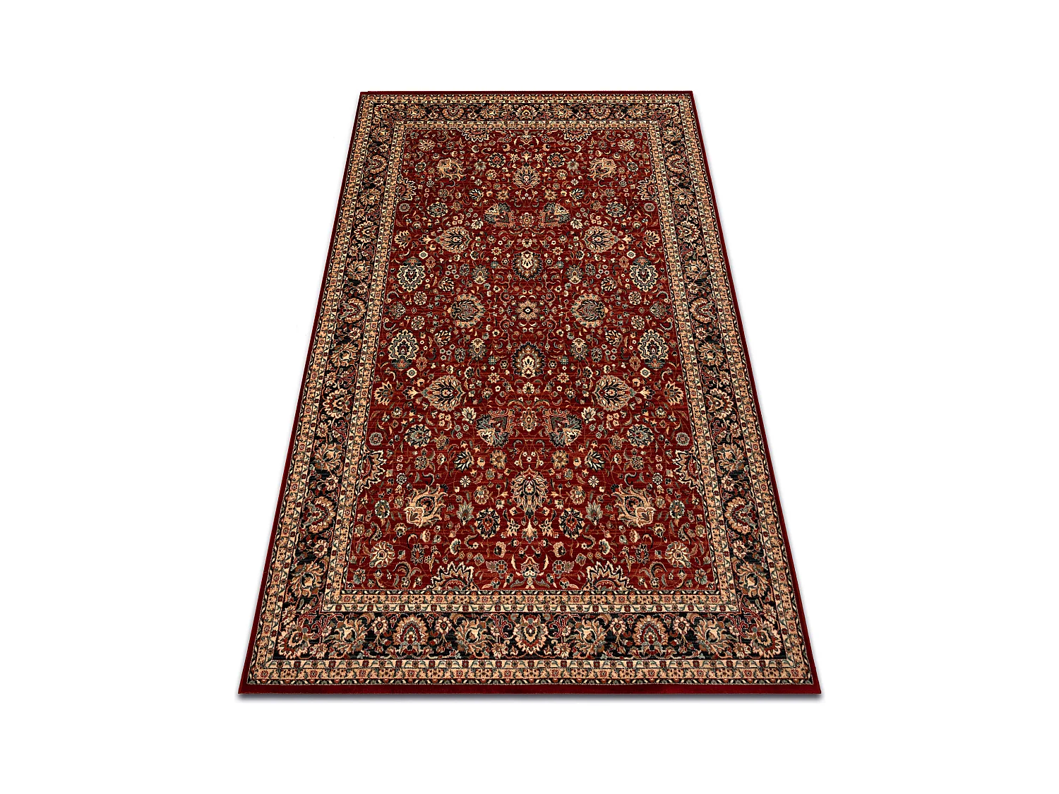 Tapis en laine KASHQAI 4362 300 ornement bordeaux / noir 67x130 cm