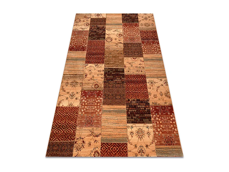 Tappeto di lana KASHQAI 4327 101 Patchwork terracotta 135x200 cm