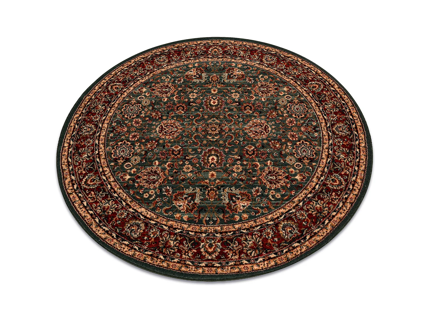 Tappeto di lana KASHQAI 4362 400 cerchio ornamento verde / chiaretto cercle 160 cm