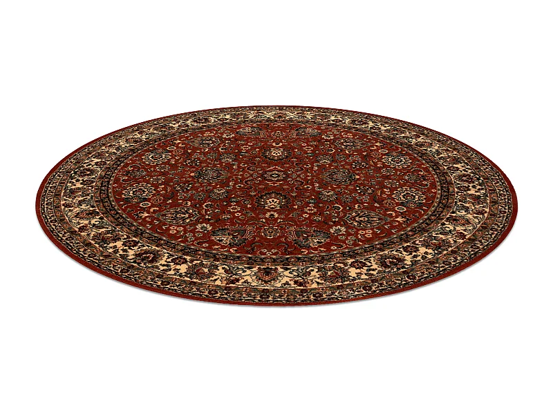 Alfombra de lana KASHQAI 4362 200 circulo ornamento burdeos / beige cercle 200 cm