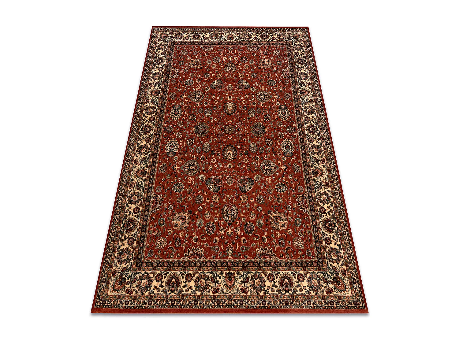 Tapis en laine KASHQAI 4362 200 ornement bordeaux / beige 80x300 cm