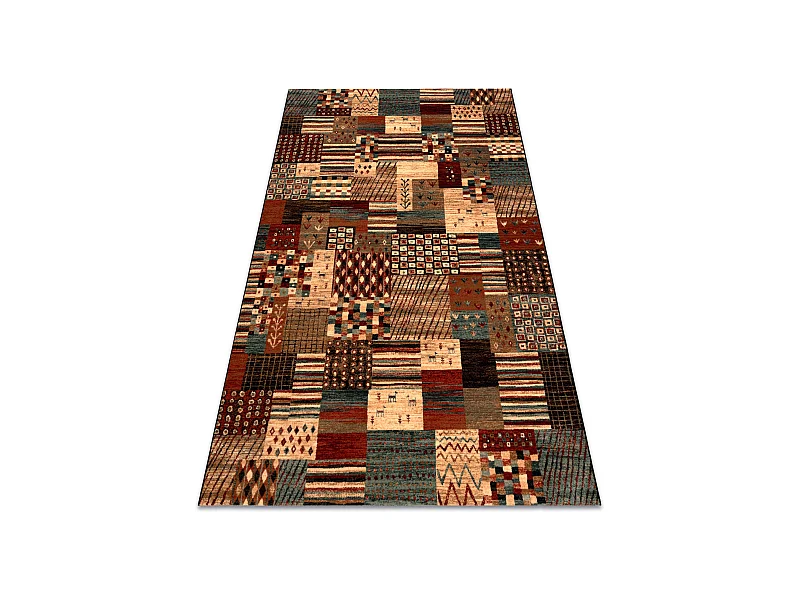 Wollteppich KASHQAI 4353 990 Patchwork Terrakotta / beige 160x240 cm