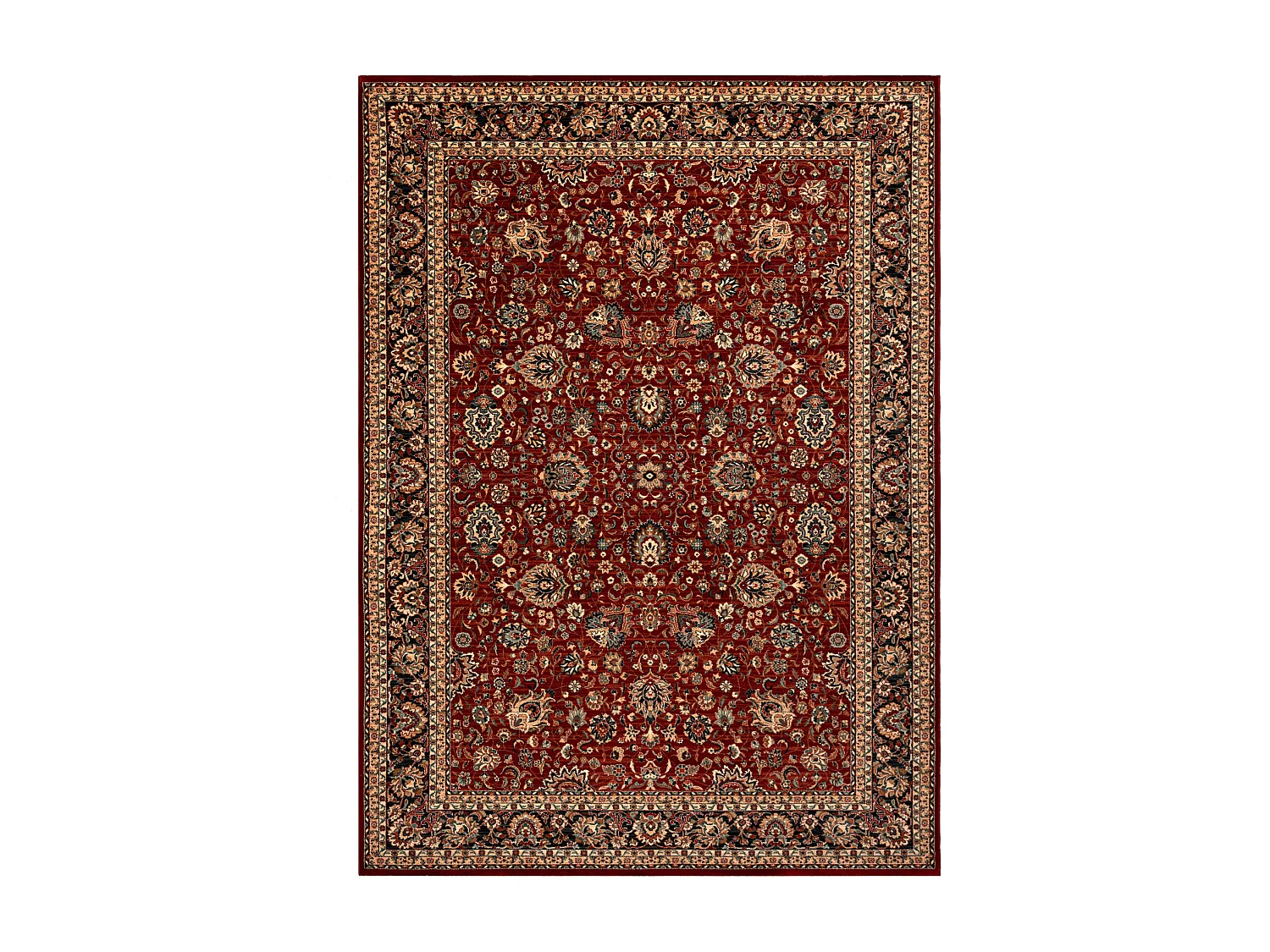 Tapis en laine KASHQAI 4362 300 ornement bordeaux / noir 200x300 cm