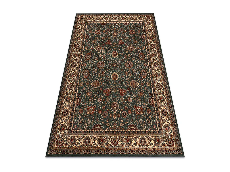 Wollteppich KASHQAI 4362 410 Ornament grün / beige 80x160 cm