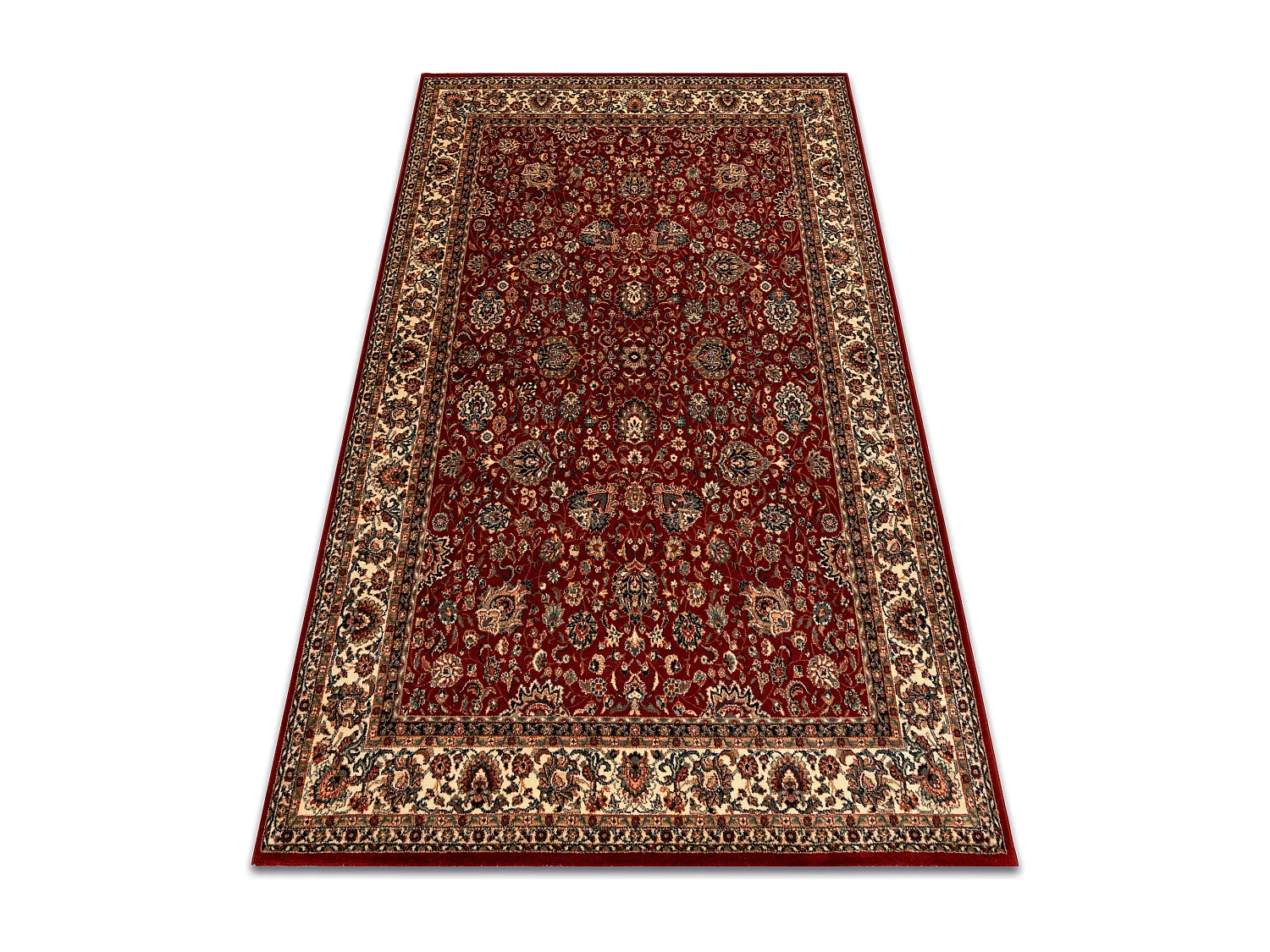 Wollteppich KASHQAI 4362 302 Ornament rotwein / beige 200x300 cm