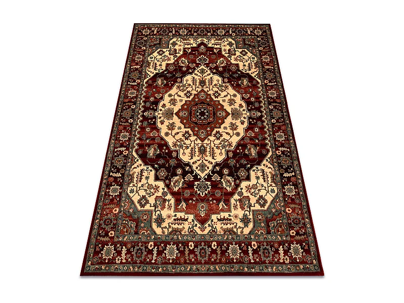 Tapis en laine KASHQAI 4377 300 ornement bordeaux / beige 160x240 cm