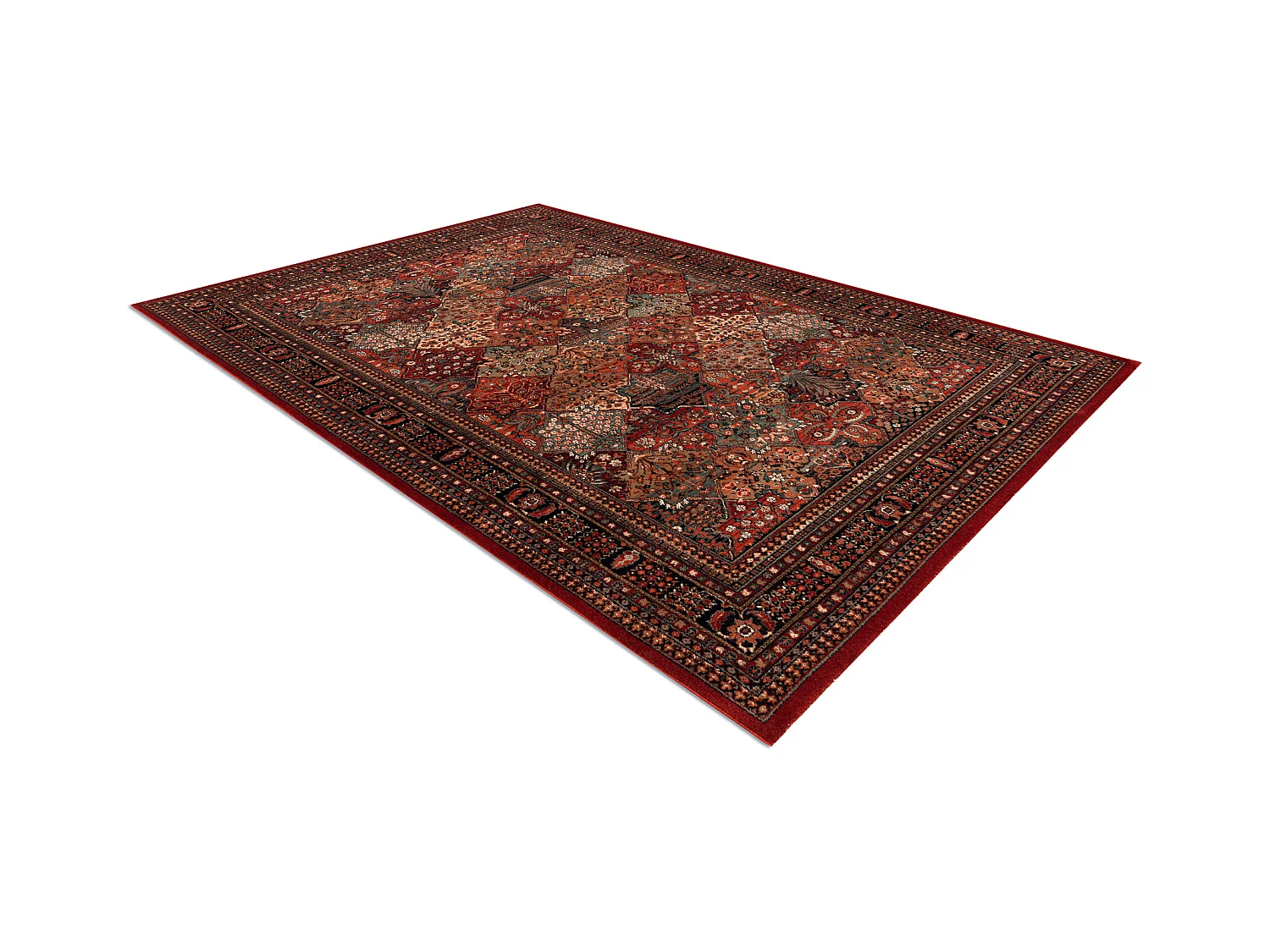 Tapis en laine KASHQAI 4309 300 oriental, cadre bordeaux 135x200 cm
