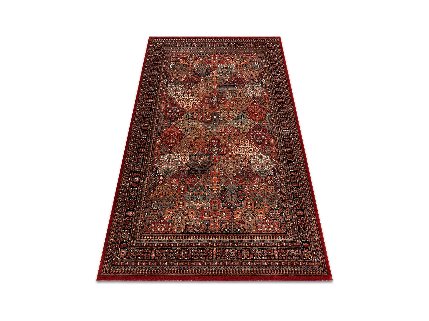Tapis en laine KASHQAI 4309 300 oriental, cadre bordeaux 240x340 cm
