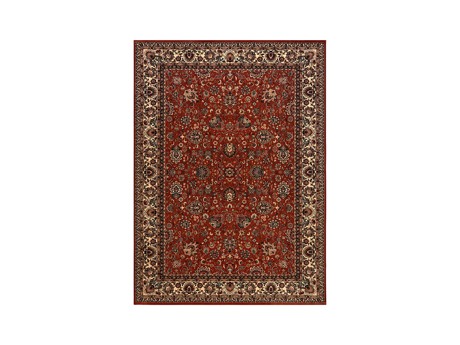 Tapis en laine KASHQAI 4362 200 ornement bordeaux / beige 120x170 cm