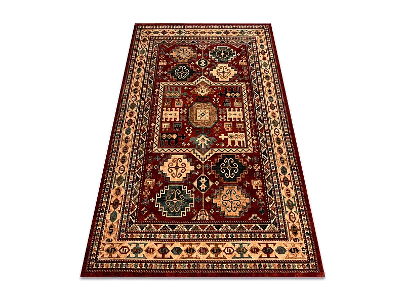 Wollteppich KASHQAI 4306 300 orientalisch, Rahmen Terrakotta / beige 200x300 cm