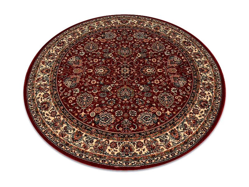 Tapis en laine KASHQAI 4362 302 cercle ornement bordeaux / beige cercle 200 cm