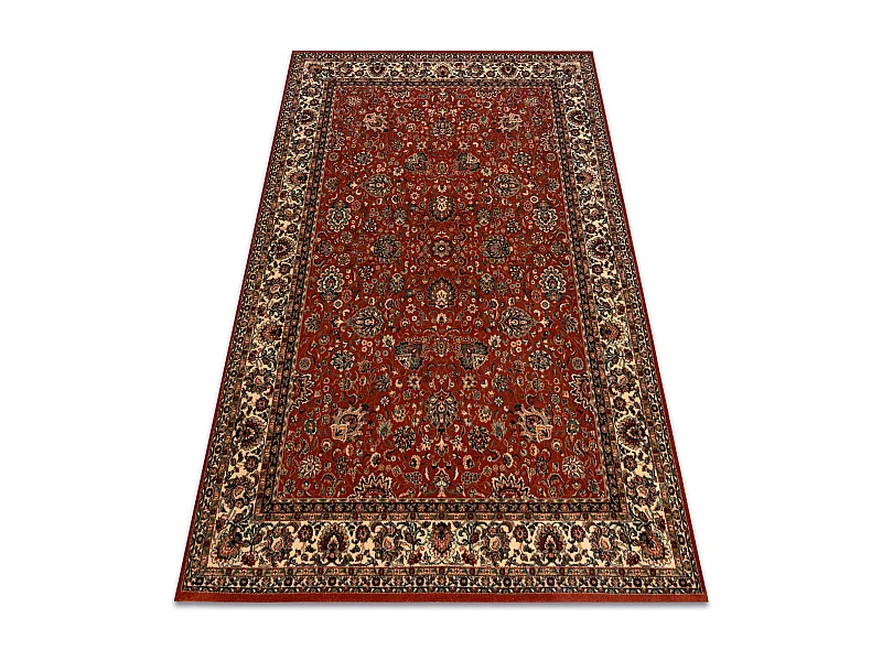 Wollteppich KASHQAI 4362 200 Ornament rotwein / beige 135x200 cm