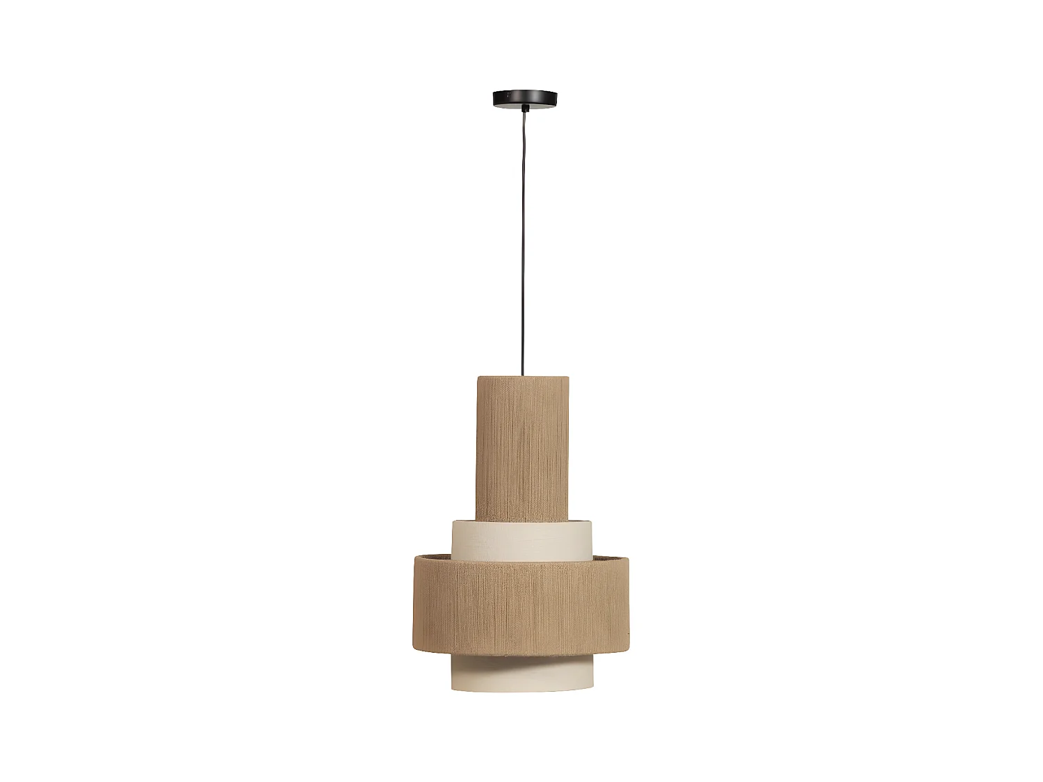 Pelle - Suspension ronde en fibres naturelles ø38cm - Naturel