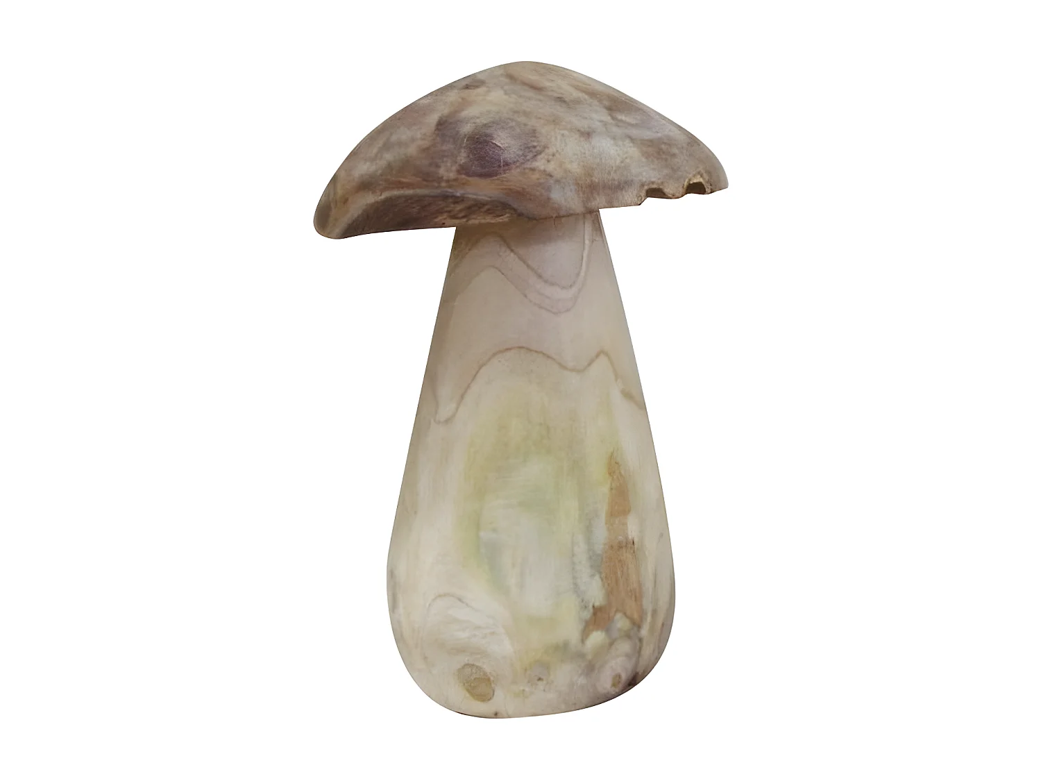 Sculpture champignon décoratif en bois de teck H. 29 cm - CHAMPI L