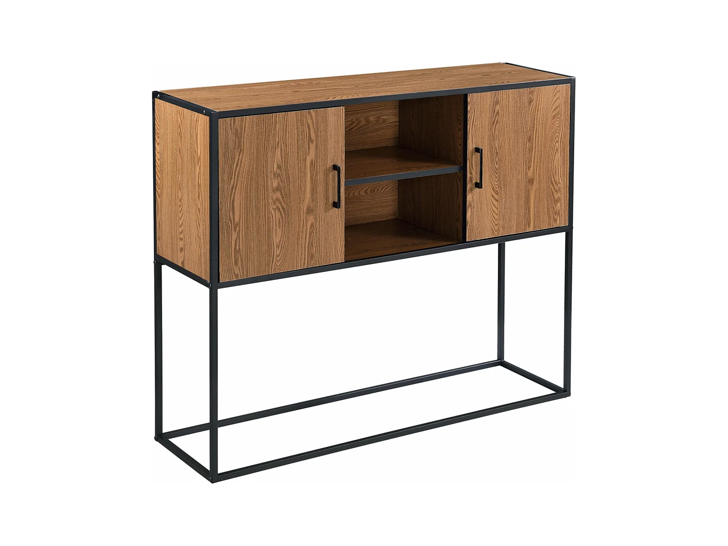 Commode stylée meuble de bois marron 108.5 x 30 x 90 cm 03_0006825