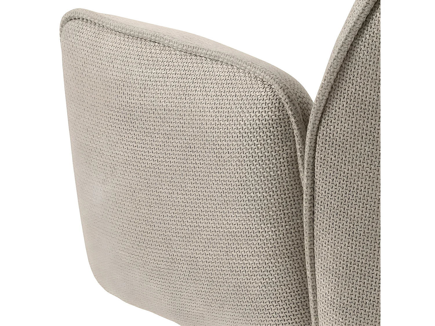 Barbacou - Lot de 2 fauteuils de table en tissu et métal - Beige