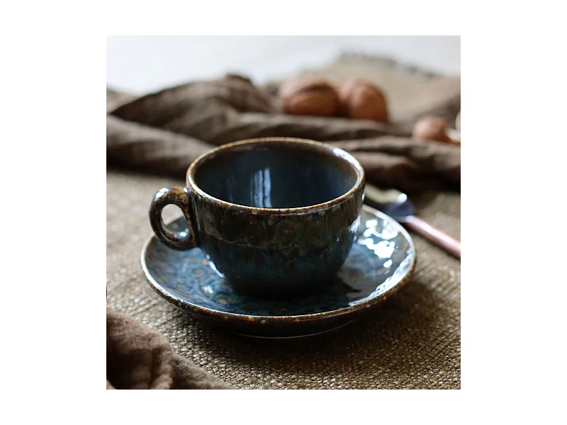 Ogo Living - Lot 6 Tasses 16cl Et Soucoupes 14cm Venus En Porcelaine