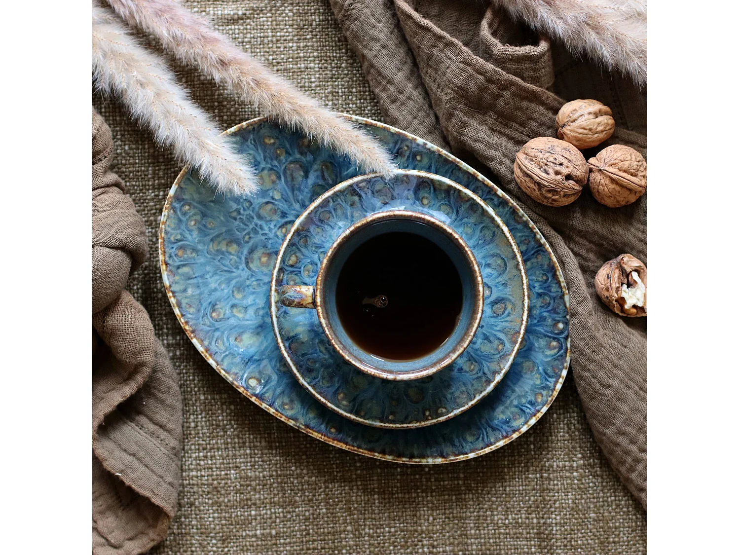 Ogo Living - Lot 6 Tasses 16cl Et Soucoupes 14cm Venus En Porcelaine