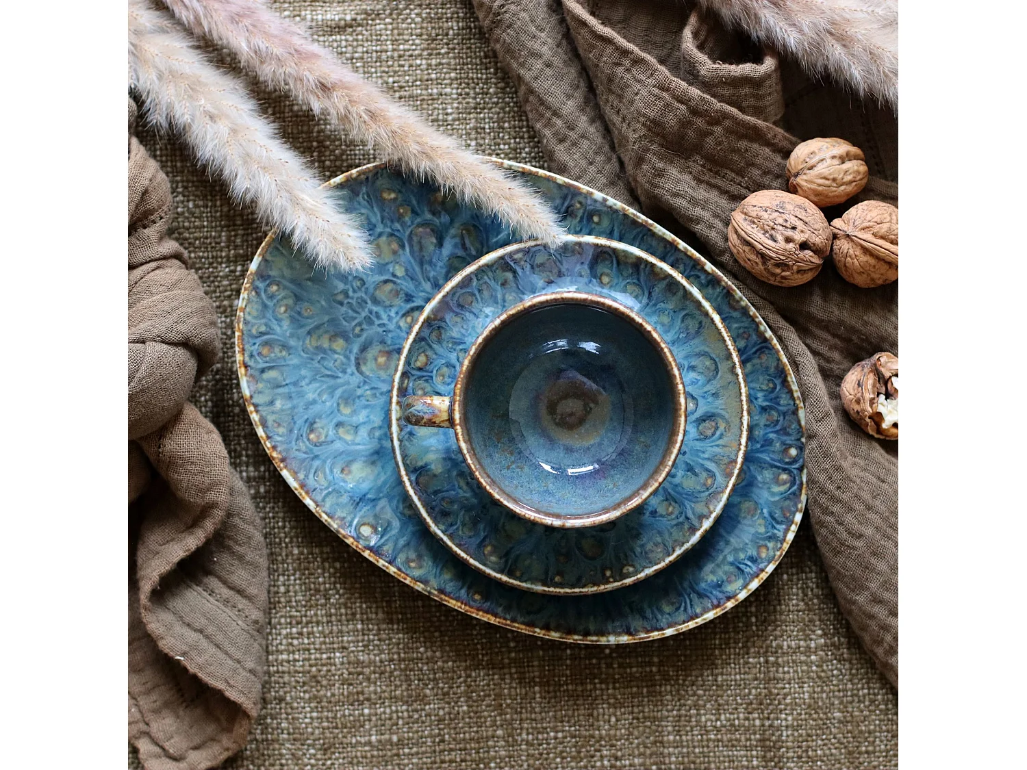 Ogo Living - Lot 6 Tasses 16cl Et Soucoupes 14cm Venus En Porcelaine