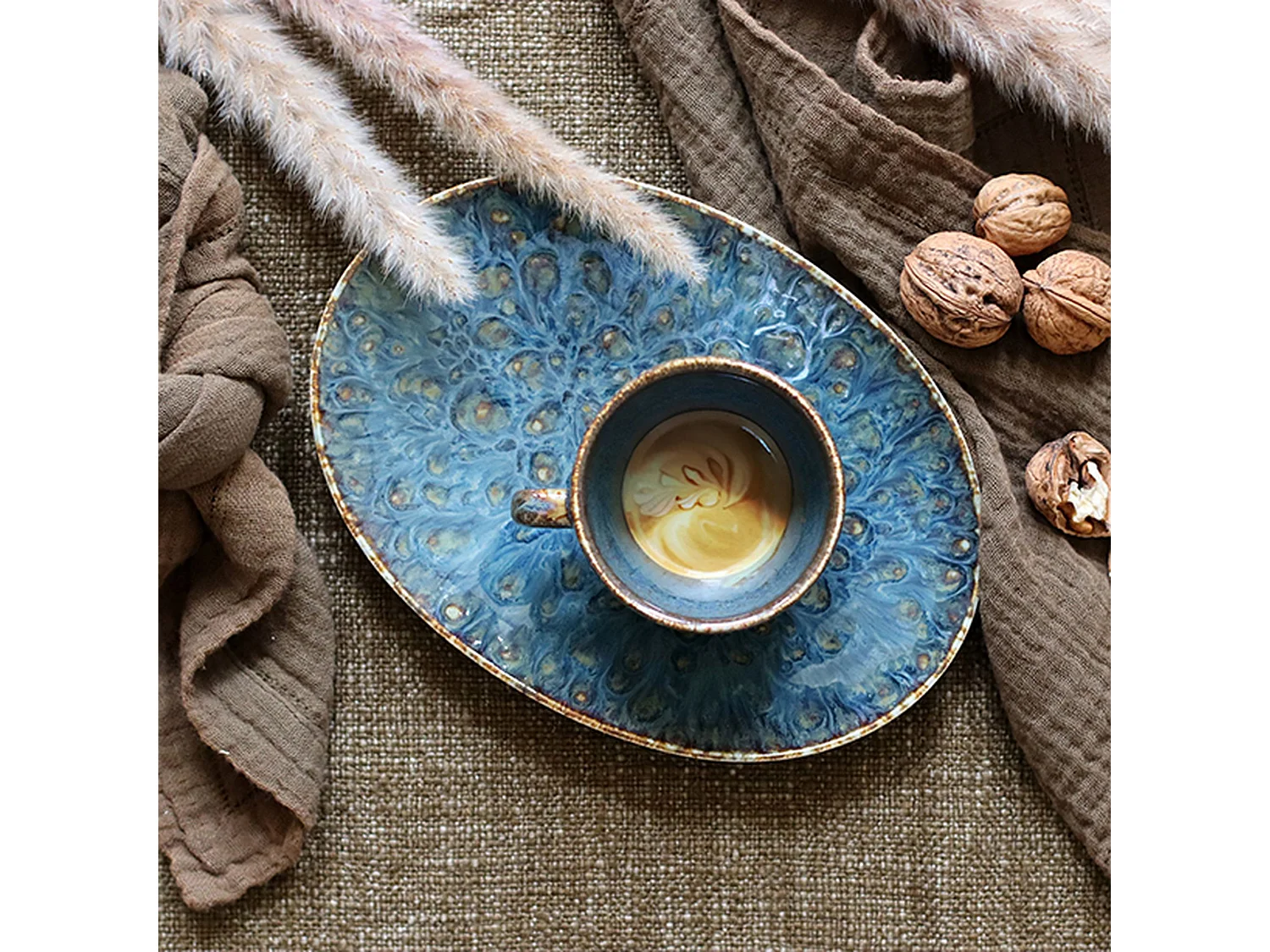 Ogo Living - Lot 6 Tasses 16cl Et Soucoupes 14cm Venus En Porcelaine