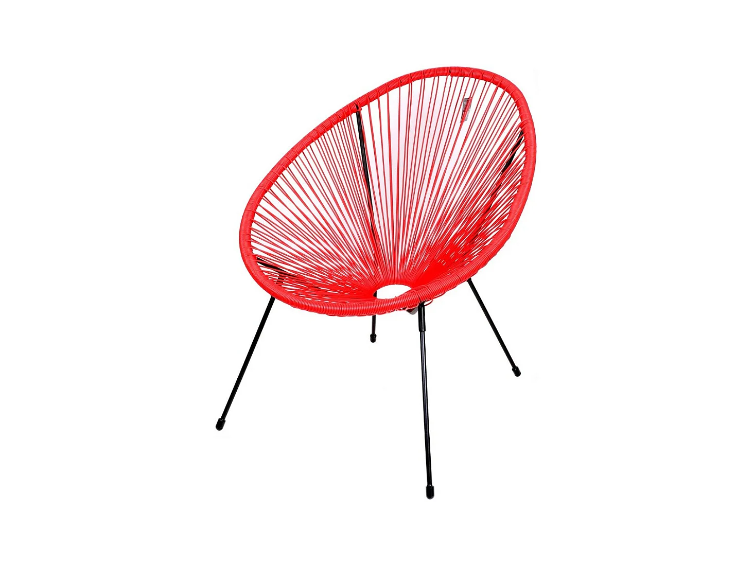 Ronde tuinstoel van rode hars 56x88x72 cm
