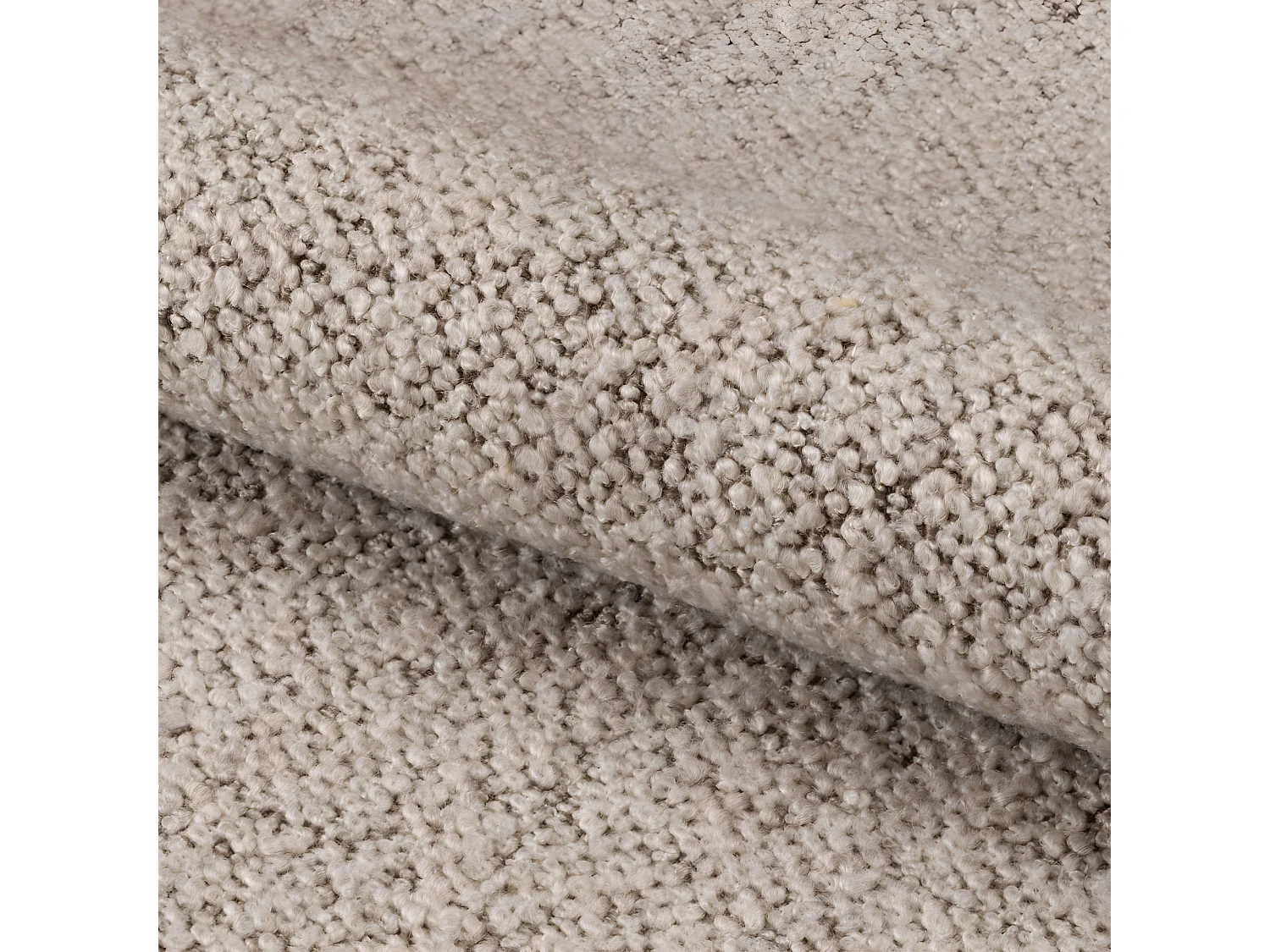 Anabate - Lot de 2 fauteuils de table en tissu et bois - Naturel chiné