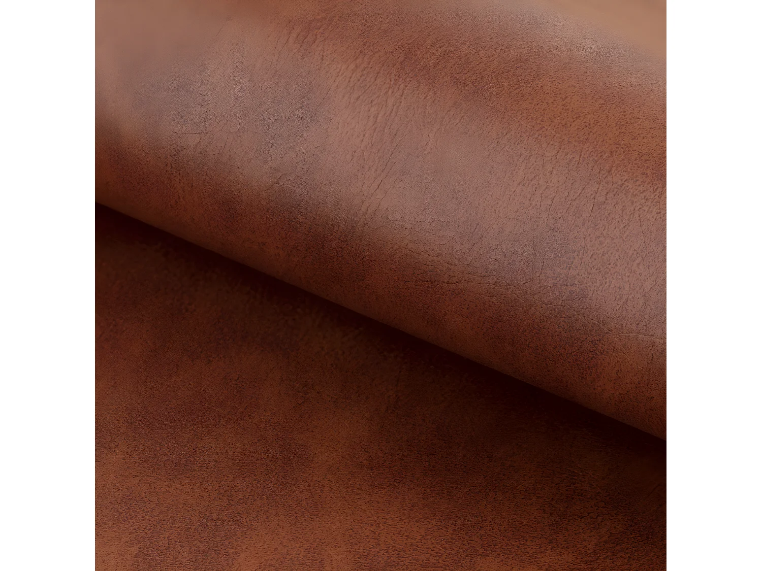 Anabate - Lot de 2 fauteuils de table en simili et bois - Marron