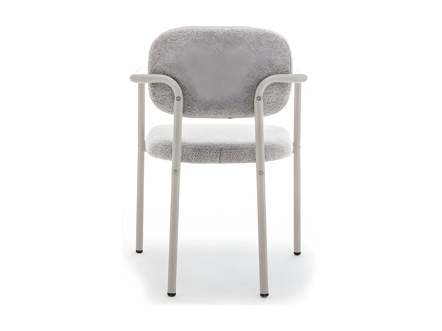 Stuart - Lot de 2 fauteuils de table en tissu bouclette pieds beiges - Beige