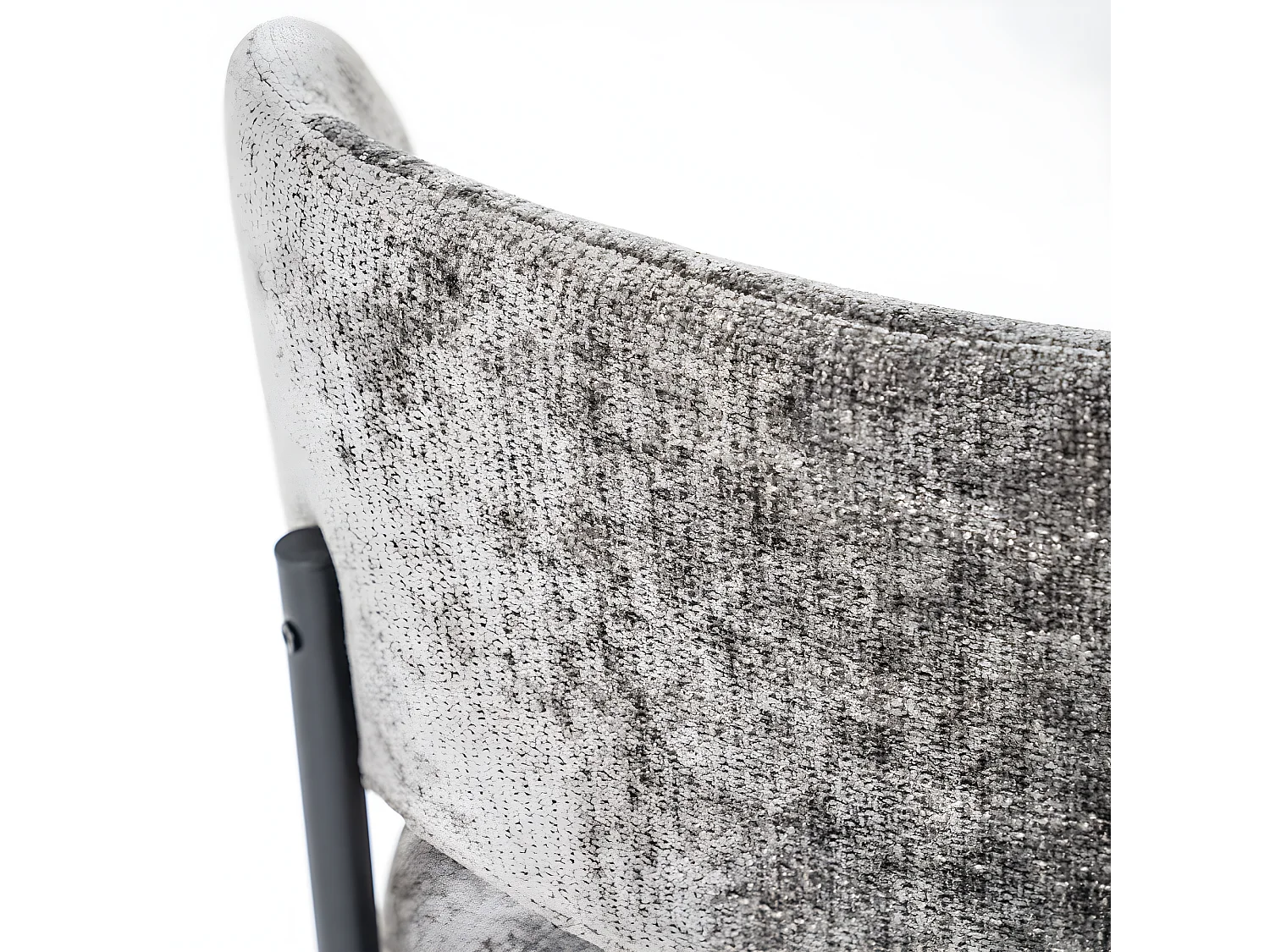 Oasis - Lot de 2 chaises en chenille et métal - Marron