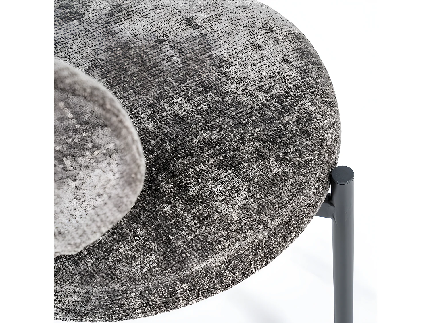 Oasis - Lot de 2 chaises en chenille et métal - Marron