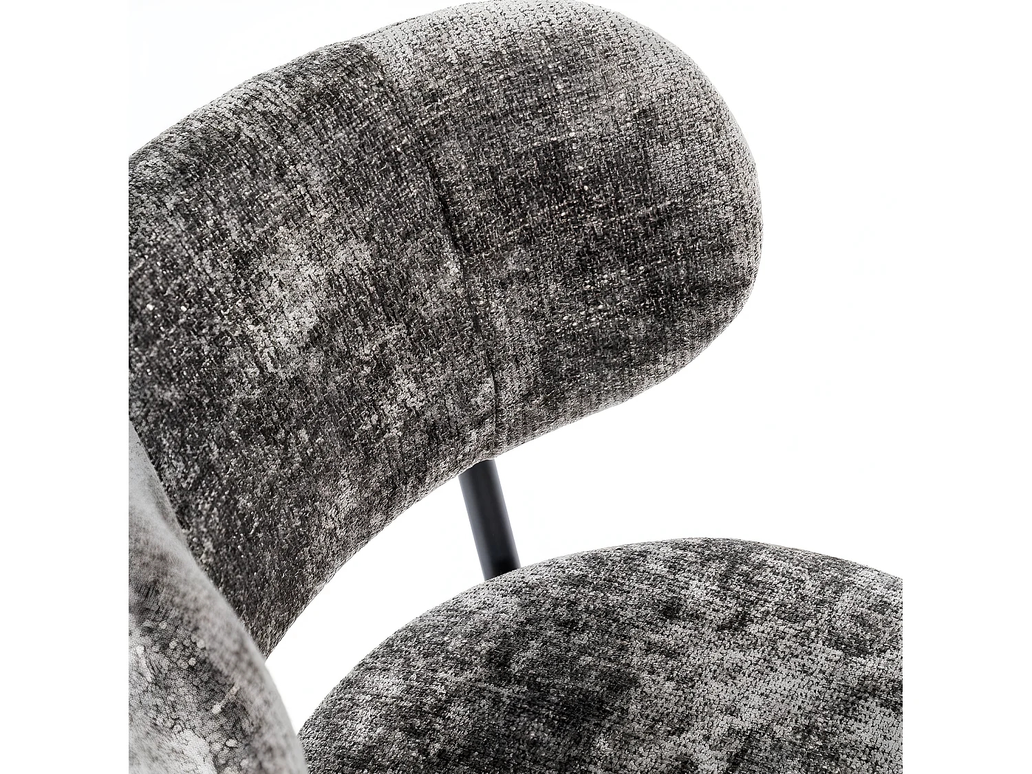 Oasis - Lot de 2 chaises en chenille et métal - Marron