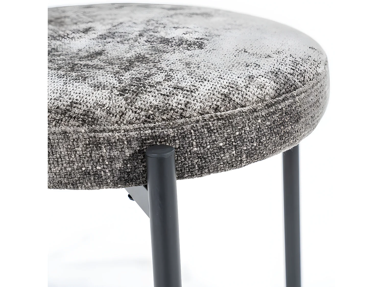 Oasis - Lot de 2 chaises en chenille et métal - Marron