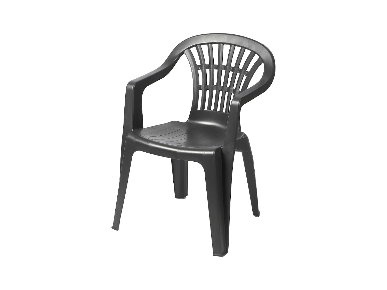 Chaise de jardin en plastique haute qualité gris anthracite – Dimensions 55x60x81 cm